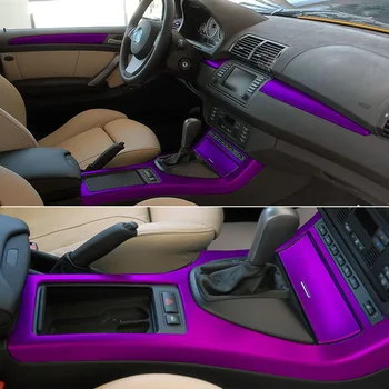 Автомобильный Стайлинг 3d 5D из углеродного волокна, Внутренняя отделка Центральной консоли, изменение цвета, литье, наклейки Для BMW X5 E53 1999-2006