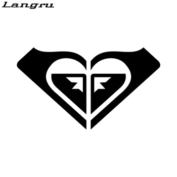 Langru Classic Привлекательный Логотип Roxy Heart На заказ Наклейка для скейтборда Автомобильные аксессуары Jdm