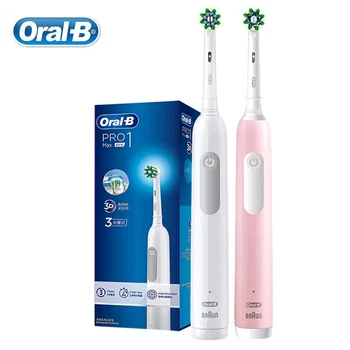 Oral B Pro1 Max 3D Звуковая Электрическая Зубная щетка Для отбеливания зубов, Точный видимый датчик давления, Умный Таймер, Водонепроницаемая Зубная щетка