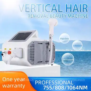 Новейшая профессиональная машина для удаления волос с длиной волны 755 нм 1064 нм 808 нм профессиональным ледяным безболезненным диодным лазером