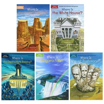 where is a series of American attractions тематический набор из 5 английских научно-популярных книг для детей 8-12 лет books for kids