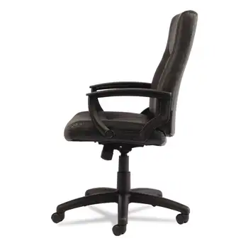 Кожаное кресло для руководителей ALEYR4119 серии Yr с высокой спинкой, поворотным механизмом наклона, черный