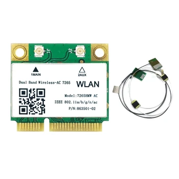 Двухдиапазонный 2,4 G/5 ГГц AC7265 Беспроводной MINI PCI-E WIFI карта, совместимая с Bluetooth 4,2 1200 Мбит/с 7265HMW 802.11AC Для ноутбука R2LB