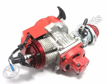 Гоночный 49CC Двигатель Alu Pull Start 15 мм Карбюратор с ЧПУ Головной Воздушный фильтр Мини Мото Карманный Квадроцикл ATV Багги Dirt Pit Bike Красный