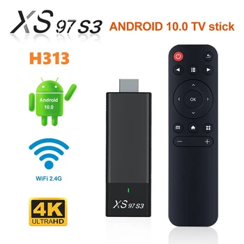 XS97 S3 Smart TV Stick Телеприставка H313 Интернет HDTV 4K HDR ТВ Ресивер 2,4G 5,8G Беспроводной Wifi Android 10 Медиаплеер