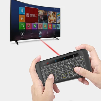 Сенсорный экран Воздушная мышь клавиатура ИК-пульт дистанционного управления Клавиатура с подсветкой Красочный светодиод с регулируемой яркостью для Smart TV Box
