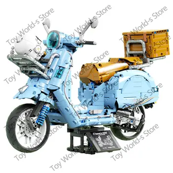 MOC Креативный высокотехнологичный скоростной 1:5 мотоцикл, автомобиль, строительные блоки, сборка, модель для мотокросса, кирпичи, игрушки 