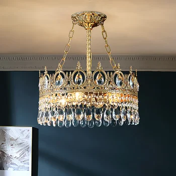 Люстры, современная светодиодная хрустальная корона для гостиной, лампы внутреннего освещения, роскошные медные дизайнерские украшения, подвесные светильники lustre