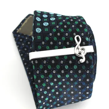 Модные Зажимы для галстука iGame, качественный латунный материал, новый серебристый цвет, музыкальная нота, зажим для галстука для мужчин, бесплатная доставка