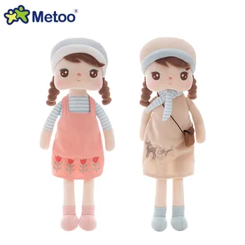 Оригинальная кукла Metoo Angela С косами и платьем в стиле Моранди, Милая мягкая плюшевая игрушка для девочек, Детский подарок 2022, кукла Metoo