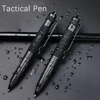 Высококачественная Металлическая Военная Тактическая ручка, Шариковые ручки для офиса Школьника, Аварийный выключатель стекла, принадлежности для самообороны EDC
