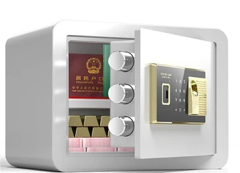 Сейф Механический Безопасный Бытовой Мини-цельнометаллический Офисный сейф с паролем по отпечатку пальца