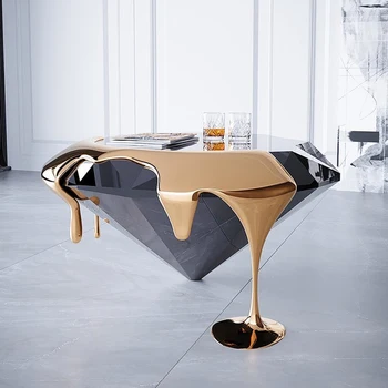 Итальянский дизайнерский журнальный столик с бриллиантами Светильник роскошное искусство magma журнальный столик для гостиной индивидуальность конический низкий столик