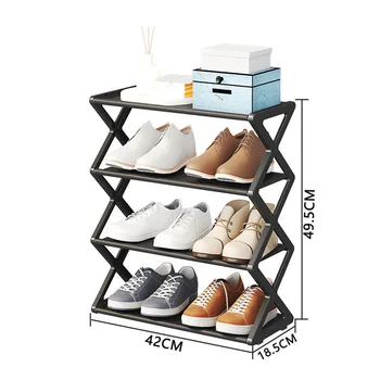 X-Образный Стеллаж для обуви для дома Пылезащитная полка для хранения для дома Многофункциональный Монтажный футляр для обуви