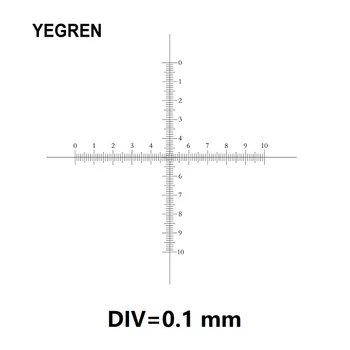 Окуляр DIV 0,1 мм Микрометр для микроскопа, Окулярная калибровочная решетка, поперечная линейка, шкала 10x10, измерительные весы CAT907 C7