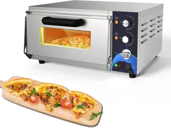 Печь для пиццы Внутренняя коммерческая Печь для пиццы с камнем для пиццы и таймером на 60 минут, регулируемая температура (175℉-660℉) в помещении.