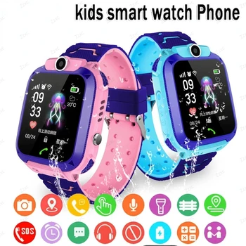 Детские умные часы Q12 Английская версия, водонепроницаемые, с защитой от потери, детские сенсорные интеллектуальные часы Scree, говорящие часы с позиционированием в фунтах стерлингов