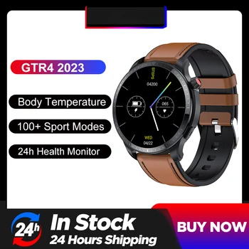 Для Amazfit GTR 4 Смарт-Часы Мужские Android Bluetooth Вызов Температура тела Кислород в Крови Фитнес-Трекер IOS Smartwatch GTR4 2023