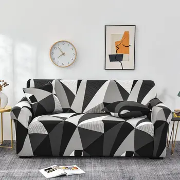 Чехол для дивана с геометрическим эластичным принтом для Углового дивана, кресла, чехла для дивана, Гостиной, шезлонга