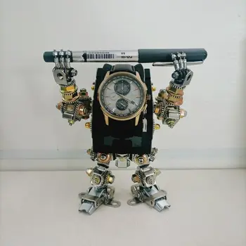 Высококачественная металлическая механическая подставка для часов в стиле панк Mecha для подарочного блока бойфренда