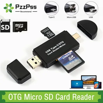 Устройство чтения карт USB 2.0 USB-C Type-C OTG Micro SD Card Reader Адаптер 3 В 1 USB 3.0 TF /Mirco SD Smart Memory Card Reader Для Телефона