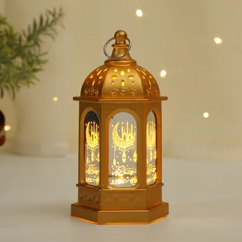 Светильник в Рамадан, украшение для дома, Ислам, Мусульманский фестиваль, Украшения, Светодиодный Ветряной фонарь, Орнамент, Ночной светильник Eid Mubarak