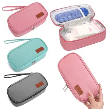 Сумка для детской коляски, портативная водонепроницаемая сумка для охлаждения инсулина при диабете, защита для переноски, охлаждаемый пакет со льдом, морозильная камера для лекарств
