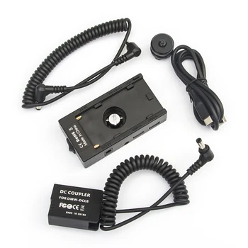 Монтажная пластина аккумулятора Блок Питания + Комплект фиктивных батарей DCC8 BLC12 для Sony F970 F960 и Panasonic DMC GX8 G7 FZ1000 в качестве DMW-AC8