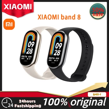 Xiaomi Mi Band 8 Кислород в крови 1,62 AMOLED Экран Фитнес-Браслет Mi Band8 60 Гц Фитнес-Трекер Пульсометр Mi Smart Band