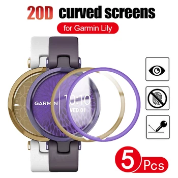 Защитная пленка для экрана Garmin Lily, женские спортивные смарт-часы для фитнеса, 20D, изогнутый край, полное покрытие, мягкая защитная пленка (не стекло
