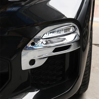 ABS Хромированный Передний Задний бампер, противотуманный фонарь, Накладка на крышку противотуманного фонаря, рамка для украшения противотуманных фар для BMW X5 2019-2021