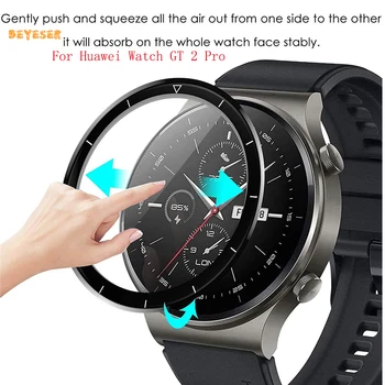 Чехол из 3D композитной защитной пленки для умных часов Huawei Watch GT 2 Pro, чехол для замены защитного чехла на весь экран из волокна
