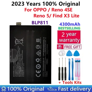 100% Оригинальный Высококачественный Аккумулятор BLP811 4500 мАч для телефона OPPO/Reno 4SE/Reno 5/Find X3 Lite Batteries Bateria