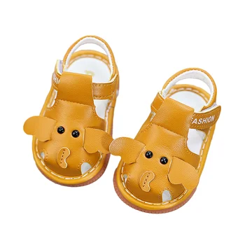 Летние дышащие противоскользящие сандалии для новорожденных девочек и мальчиков, Милые сандалии для первых ходунков Унисекс для малышей, Детская обувь для плача