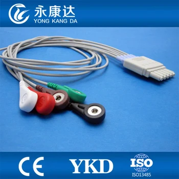 магистральный кабель для ЭКГ пациента с 5 выводами для медицинского использования