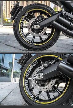 Ступица колеса мотоцикла с буквенными наклейками и светоотражающими элементами для Ducati Scrambler Icon 800