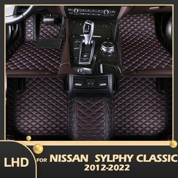 Автомобильные Коврики для Nissan Sylphy Classic 2012 2013 2014 2015 2016 2017 2018 2019 2020 2021 2022 Изготовленные на Заказ Автомобильные Накладки для ног В Интерьере