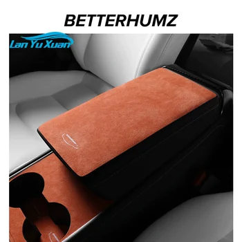 Betterhumz Алькантара для модели 3 Y, обертывание центральной консоли, Внутренняя отделка автомобиля, Рамка, наклейки на рулевое колесо, Аксессуары