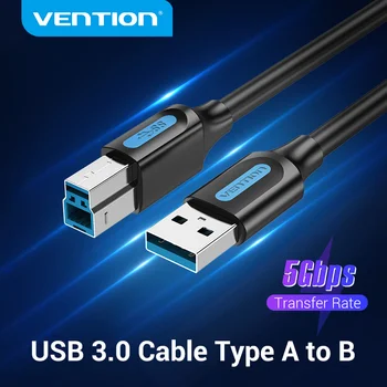 Vention USB-кабель для принтера USB 3.0 Тип A от мужчины к мужчине B USB-кабель для Canon Epson ZJiang Label USB 3.0 2.0 Шнур для сканера и принтера