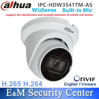Оригинальная Сетевая камера Dahua IPC-HDW3541TM-AS с 5-Мегапиксельным ИК-объективом с фиксированным Фокусным расстоянием WizSense IP67, Встроенный микрофон