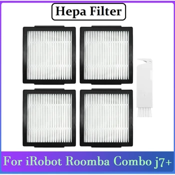 4 Шт. Замена Hepa-Фильтров для iRobot Roomba Combo J7 + Аксессуары Для Роботизированного пылесоса, Моющиеся Фильтры