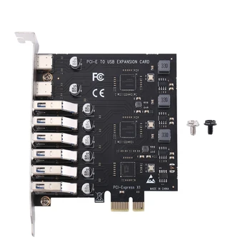 Портативная Настольная карта расширения USB 3.2, 8-Портовый адаптер SATA Pci-E для USB 3.2 Type C, Комплект аксессуаров для Riser Card