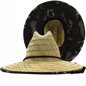 Новая Женская Мужская шляпа спасателя ручной работы, Соломенная летняя пляжная шляпа от солнца, Уличная Летняя Панама с широкими полями, соломенная летняя шляпа для девочек