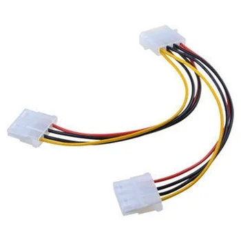 Лучшие предложения Компьютерный 6-дюймовый 4-контактный блок питания Y-образный кабель-разветвитель, от 1 штекера до 2 штекерок