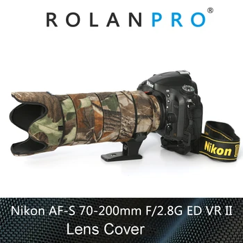 ROLANPRO Водонепроницаемый Объектив, Камуфляжное Пальто, Дождевик для Nikkor Nikon AF-S 70-200 мм f/2.8G ED VR II, Защитный Чехол для объектива, Пистолеты