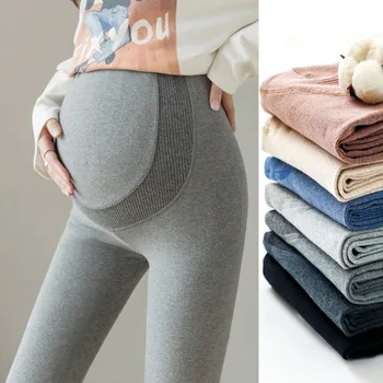 Повседневные Леггинсы Для беременных, Фитнес-брюки для беременных, Узкие Эластичные брюки с высокой талией, Спортивная одежда для беременных