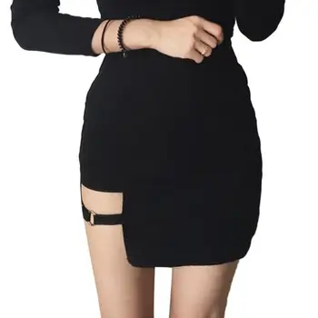 Прямая поставка!Черные юбки в корейском стиле, Нерегулярные мини-юбки, Модная Харадзюку, Сексуальная Облегающая короткая юбка с высокой талией
