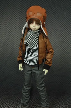 1/6 1/4 1/3 BJD одежда костюм пальто + джинсы + футболка + шляпа для BJD/SD YOSD MSD SD13 SD17 аксессуары для куклы дяди C0087