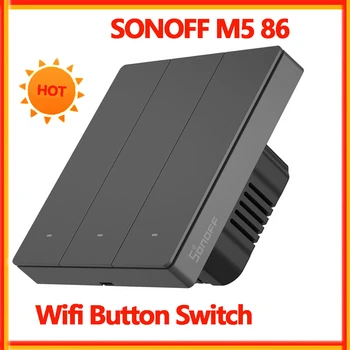 Sonoff M5 86 WiFi Smart Switch Физические кнопки Настенный умный переключатель Дистанционное управление через приложение eWeLink Работа с Alexa Google Home