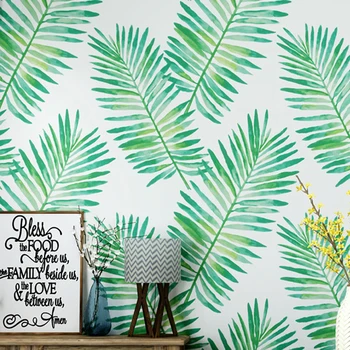Обои с банановыми зелеными Листьями Для домашнего Декора Ins Обои Для стен гостиной The Paper House Mural Mapa Del Mundo Para Pared
